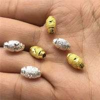 junkang 15pcs rugby shaped gold transfer beads spacer connector for jewelry making diy bracelet necklace accessories