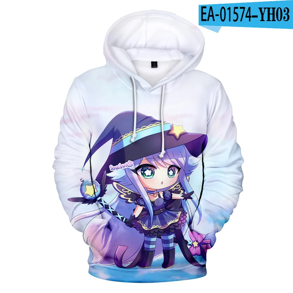 

2021 3-16 años 3D imprimir Gacha la vida Sudadera con capucha de los hombres de las mujeres/Casual sudaderas Harajuku