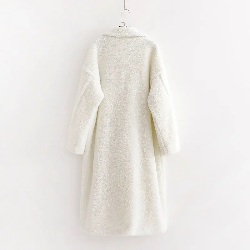 

Autumn Winter Women Beige Teddy Coat Stylish Female Thick Warm Cashmere Jacket Casual Girls Streetwear