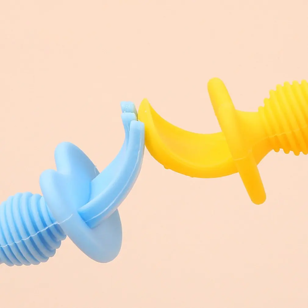 Baby Learn To Eat Training Spoon Safe Material Food Feeding Spoon Food Grade Easy-to-clean Silicone Utensils