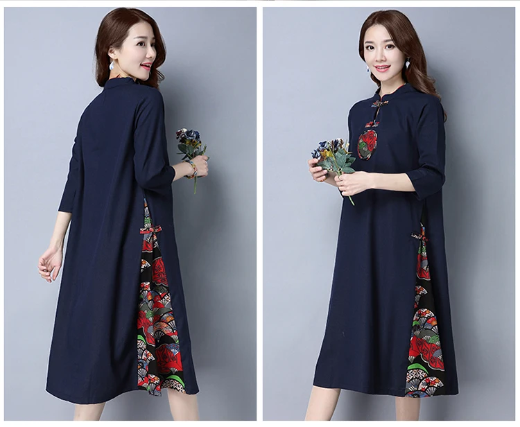 Cheongsam платье с длинными рукавами для девочек тонкий Традиционный китайский костюм для женщин Элегантный длинный qipao платье длинный cheongsam