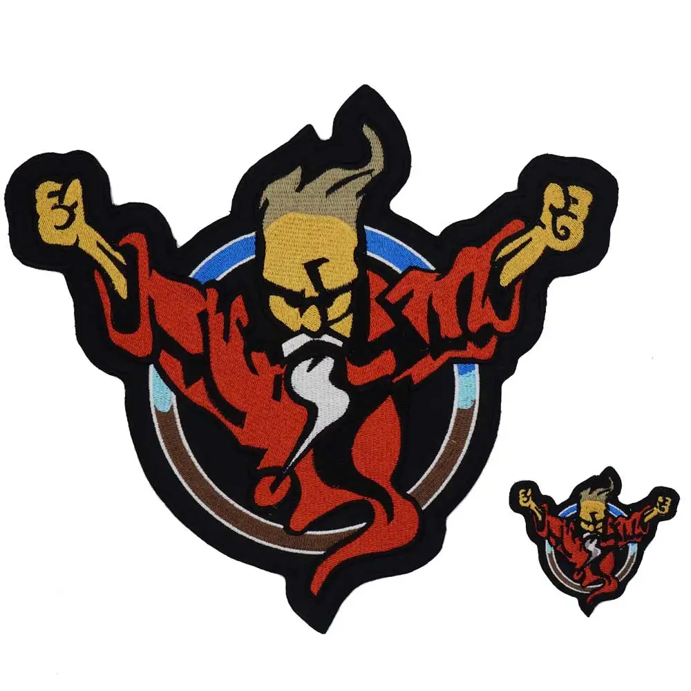 Байкерские нашивки с большой подкладкой THUNDERDOME металлической джинсовое