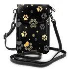 Модная женская сумка через плечо с золотым принтом собачьих лап и звезд, Маленькая женская сумка, настоящая простая Женская Повседневная сумка-мессенджер