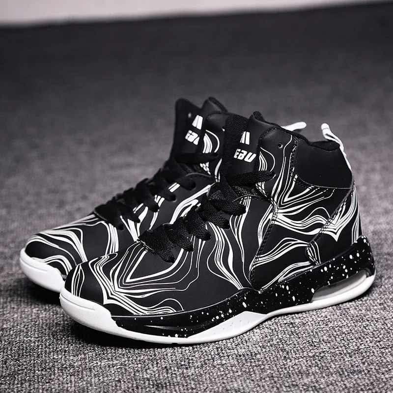 Jordan shoes high help couple night light basketball shoes shock-absorbing anti-slip wear-resistant combat boots sneakers
