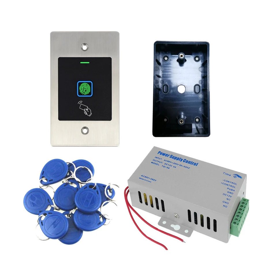 Embedded RFID Access Card Fingerprint 125KHz EM card Access Control Machine lP66 Waterproof Metal reader 100 user