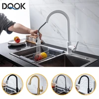 brass kitchen faucet single hole pull out spout kitchen sink mixer tap with stream sprayer head chromeblack kitchen tap