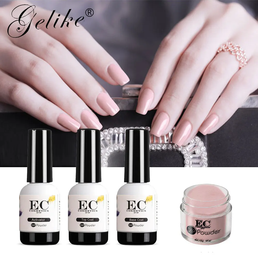 Gelike 10 г набор для нанесения пудры ногтей Гель лак маникюра органический цветной