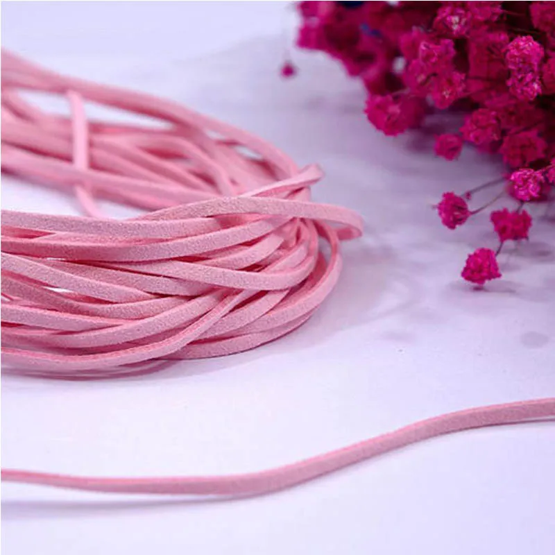

50 yards Faux Suede Braided Cord gift packaging flower decoration shopDIY Hand rope weaving crafts packaging materials