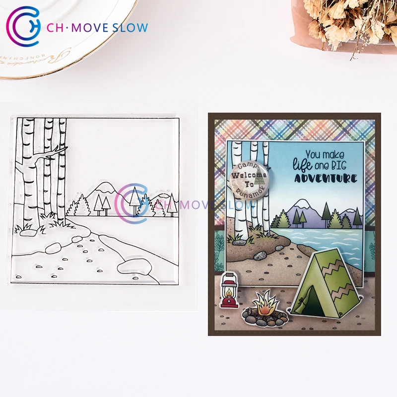 CH лес прозрачный силиконовый штамп печать себя Скрапбукинг альбом листы