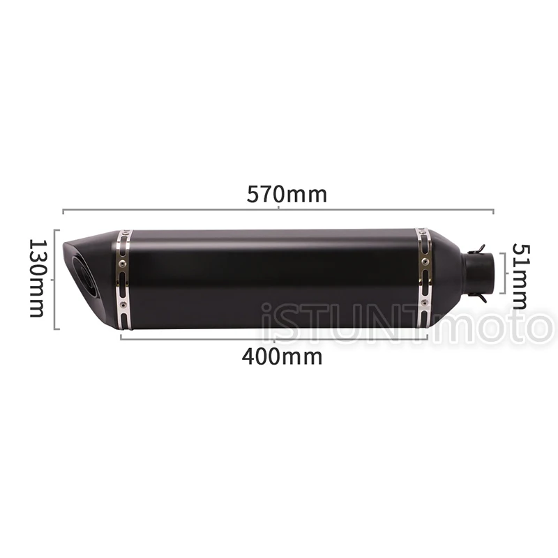 Akrapovic, 470 мм, 570 мм, универсальный, мотоциклетный, выхлопная, Модифицированная, глушитель, труба с DB killer для sx125 gsr 600 tmax 530 z1000