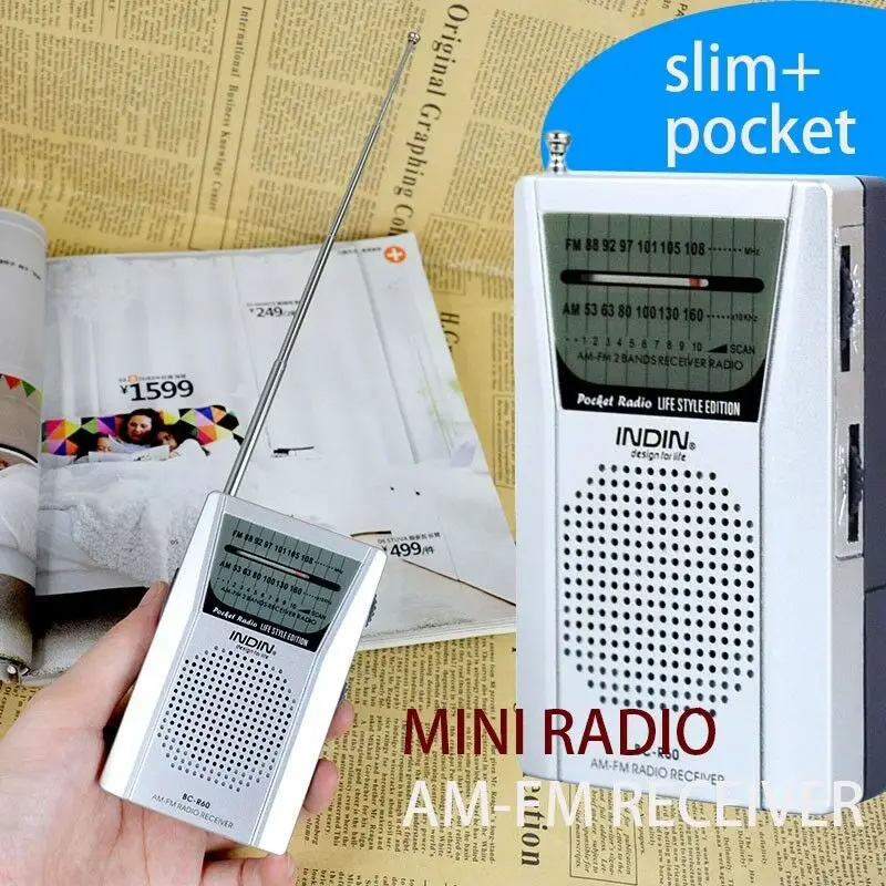 Динамик радио портативный приемник FM AM цифровой с ЖК-дисплеем мини стерео громкий динамик радио Карманный MP3 музыкальный плеер открытый