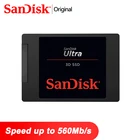 Внутренний твердотельный накопитель Sandisk ULTRA 3D SSD 2 ТБ, Твердотельный накопитель 500 Гб, жесткий диск ТБ, жесткий диск SSD 250 ГБ, SATA3.0, 6 дюймов, для ноутбука и настольного компьютера