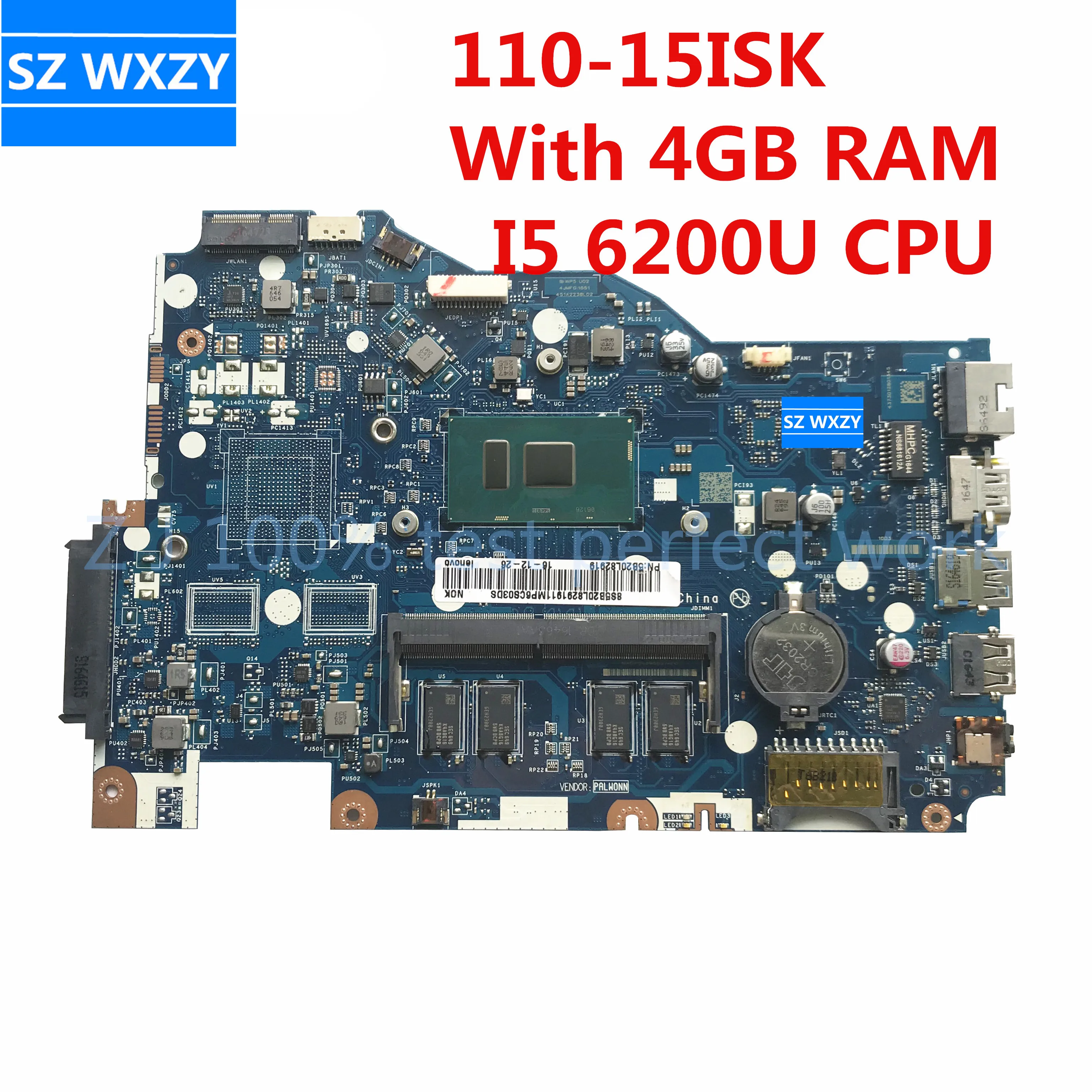 Материнская плата для ноутбука Lenovo Ideapad 110 15ISK со стандартным центральным