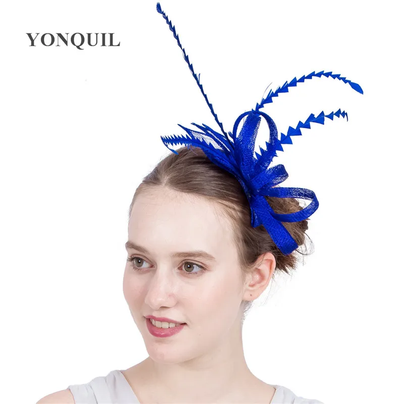 Женская Вуалетка на день рождения ярко-синяя свадебный головной убор украшение