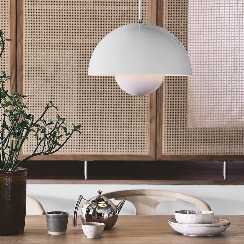 

Nordic Denmark Flowerpot Lustre Pendant Lights Art Color Bud Hanging Lamp Living Room Library Restaurant Bedroom Bedside Fixture