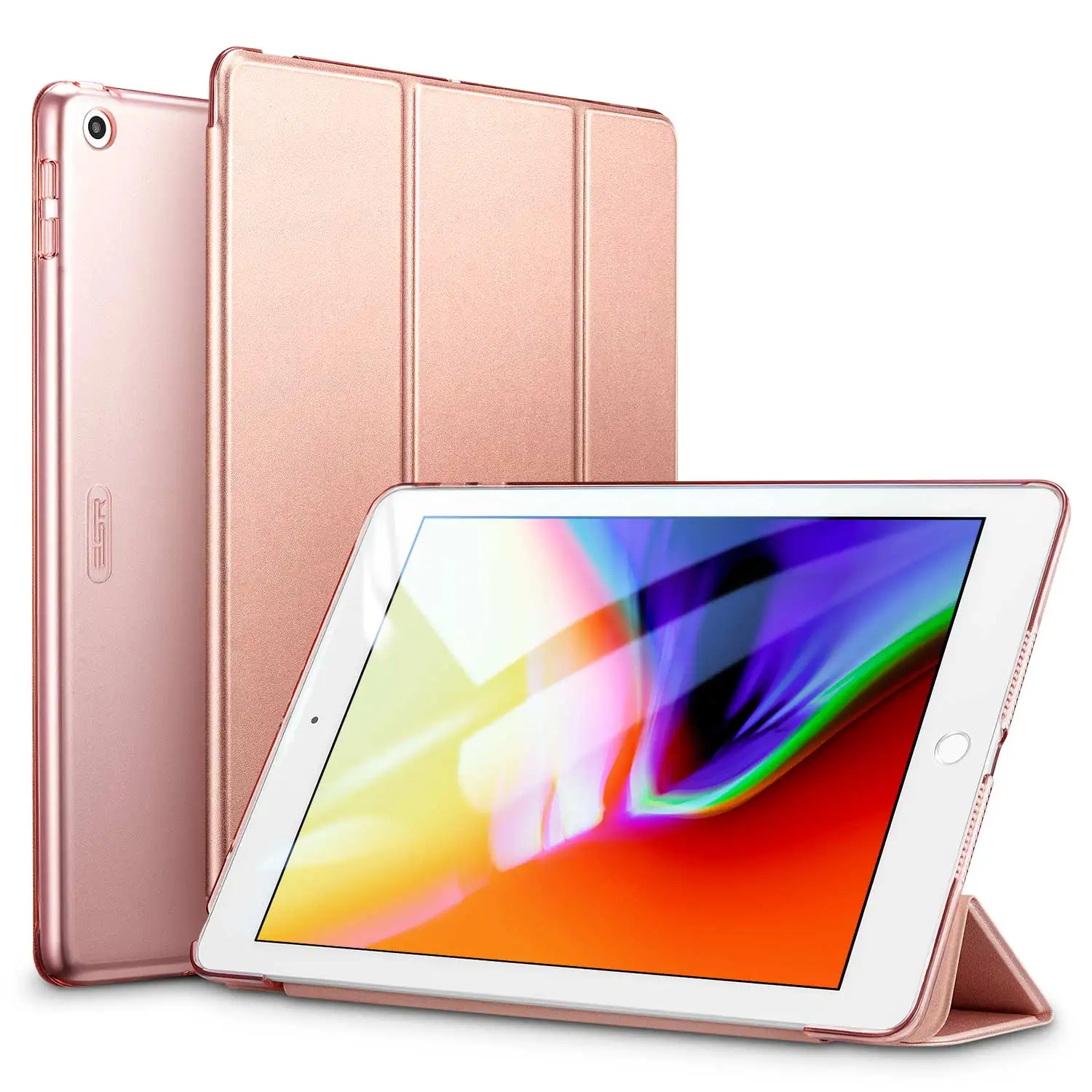 Цветной чехол ESR для iPad 9,7 дюймов, Ультратонкий чехол из искусственной кожи с функцией автоматического сна, Чехол для iPad 9,7& 6-го поколения