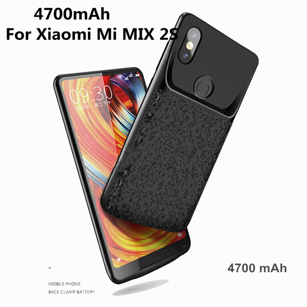 KQJYS внешний аккумулятор 4700 мАч зарядный чехол для Xiaomi Mi Mix 2S Чехол для аккумуляторной батареи запасной Внешний Аккумулятор Чехол