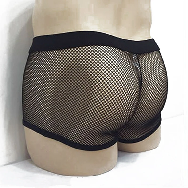 Мужские сетчатые воздухопроницаемые трусы мягкие и прочные мужские прозрачные 4
