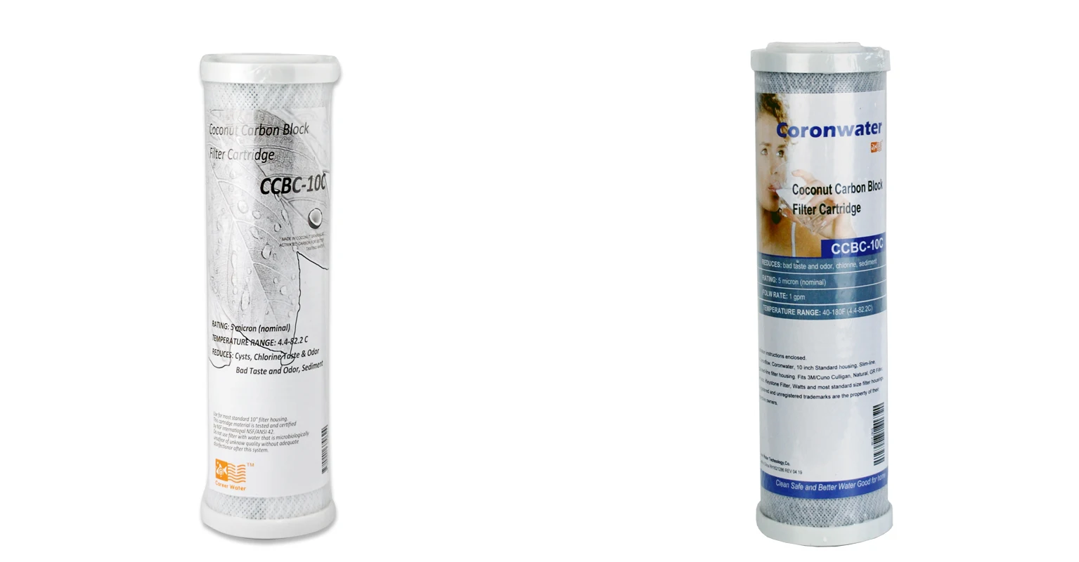 Coronwater CCBC-10C фильтр для воды Кокосовая оболочка активированный уголь блок RO замена фильтра для воды картридж