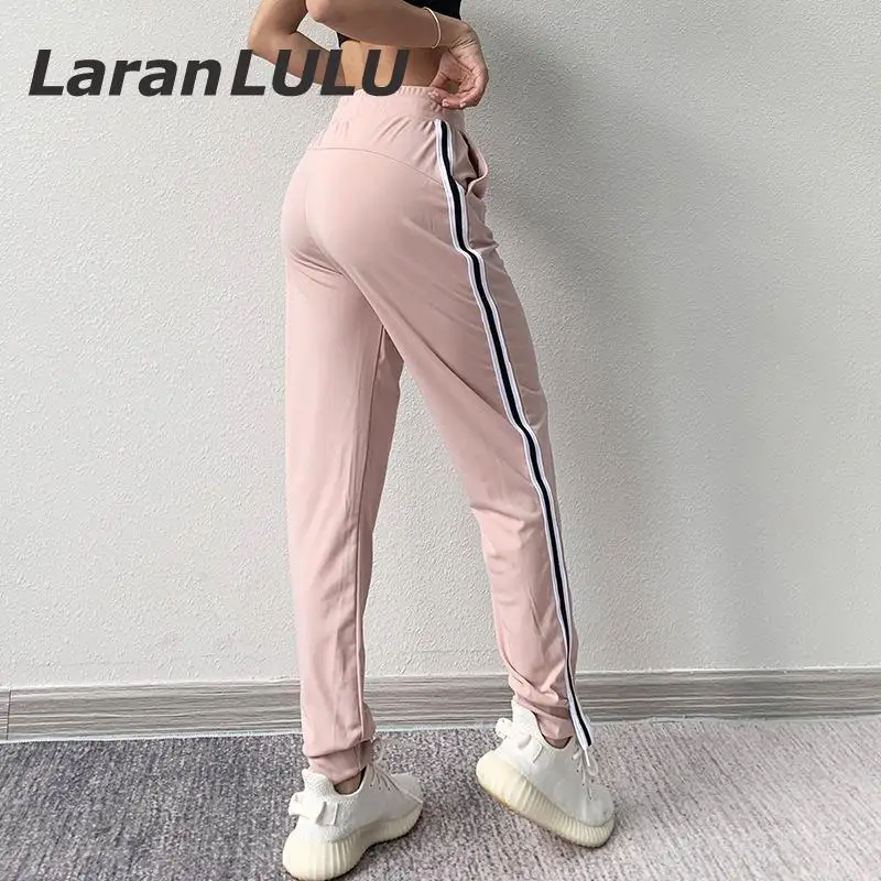 Штаны для бега штаны на завязках женщин свободные спортивные фитнеса брюки