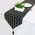 33 см * 180210250 см 3 размера настольная дорожка Современная полосатая рождественвечерние ринка Свадебный декор поделки льняная хлопковая настольная дорожка