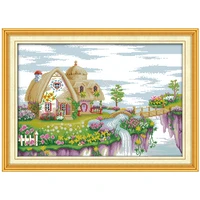 top dream land place painting counted 11ct 14ct diy kit wholesale cross stitch embroidery needlework sets home decor
