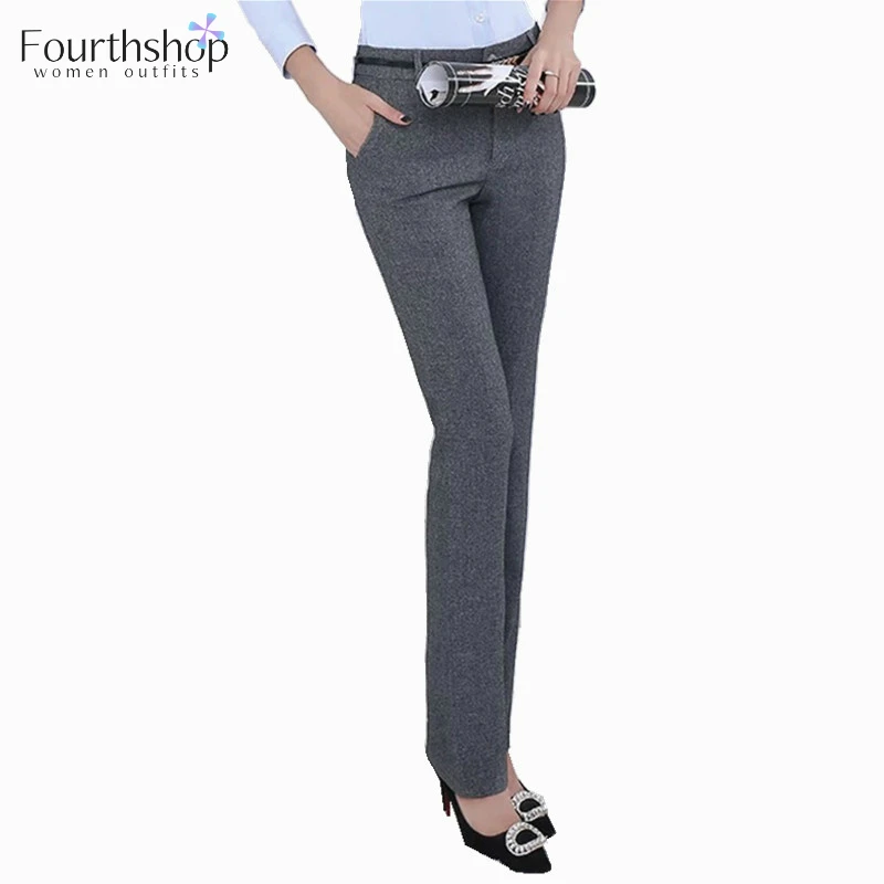 Деловые офисные брюки женские деловые рабочие элегантные прямые большого