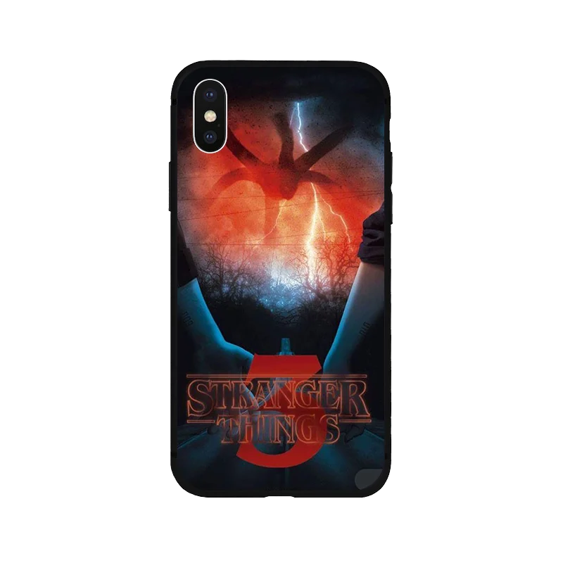 Странные Вещи Сезон 3 черный мягкий чехол из ТПУ чехол для телефона iPhone 8 7 6 6S Plus X XS XR MAX 5 5S SE чехол coque