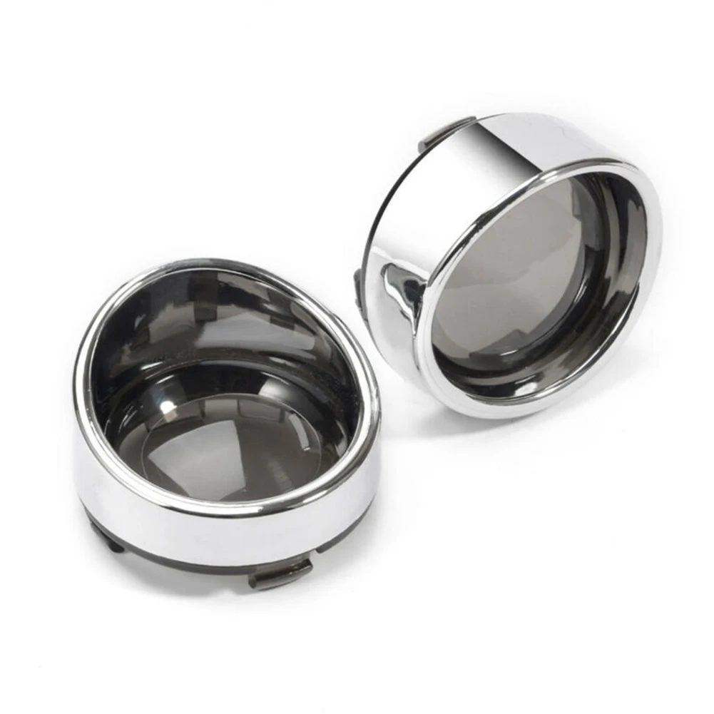 1Pair Turn Signal Light Smoke Lens Cover Bezels Visor Cap For Harley Softail | Автомобили и мотоциклы