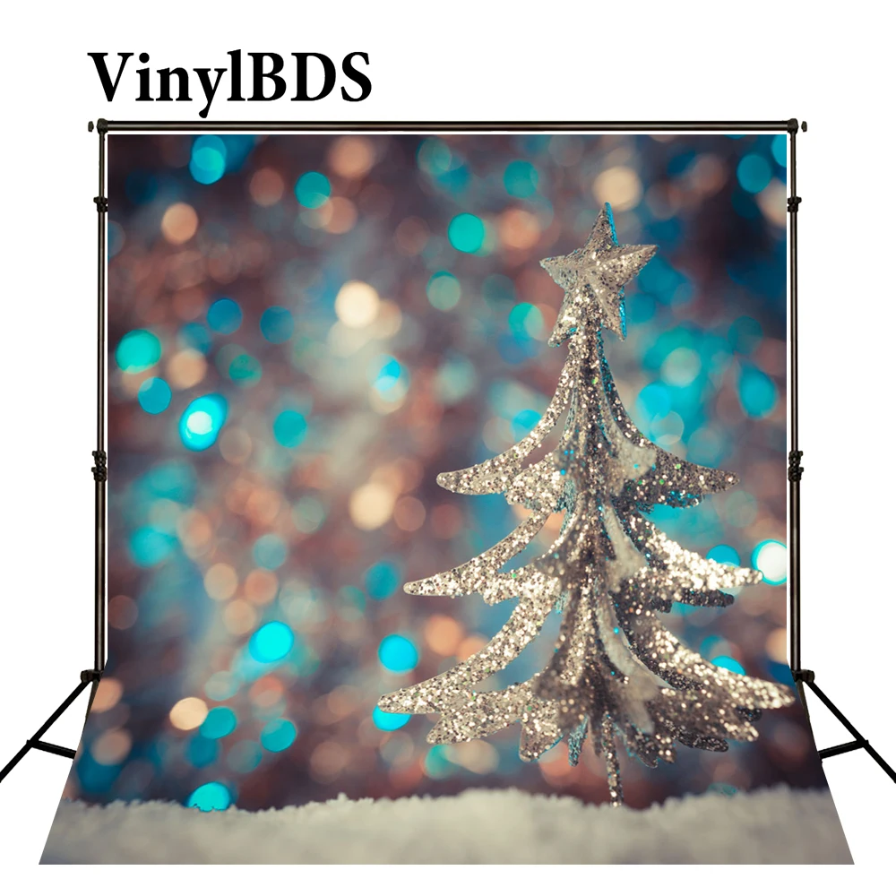 

Винилбдс Рождественские фото фоны синий свет точка Fond De Studio De Snow Серебристая елка Фото фоны для фотосъемки