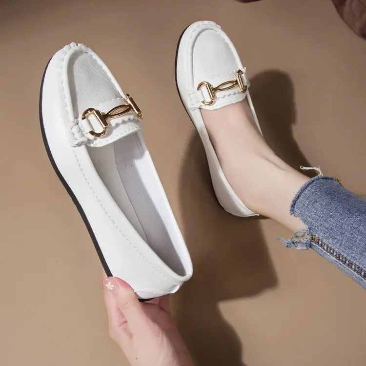 Осенняя женская повседневная обувь без застежки для медсестры мягкий подшитый