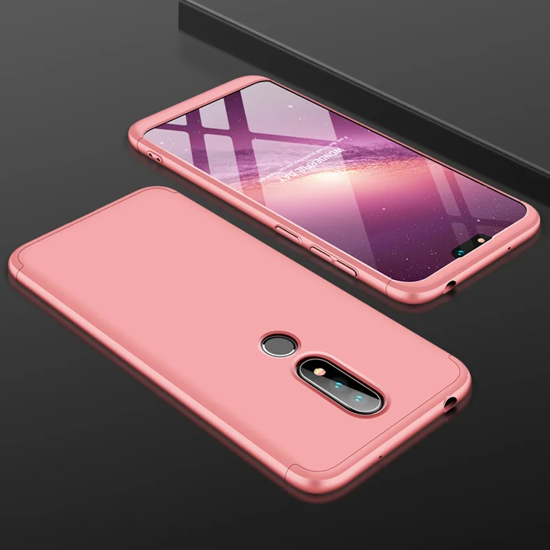 Для Nokia 6,1 Plus TA 1103 чехол Nokia X6 360 градусов защищенный полный корпус матовый чехол для nokia6,1 Plus Твердый защитный чехол - Цвет: 9