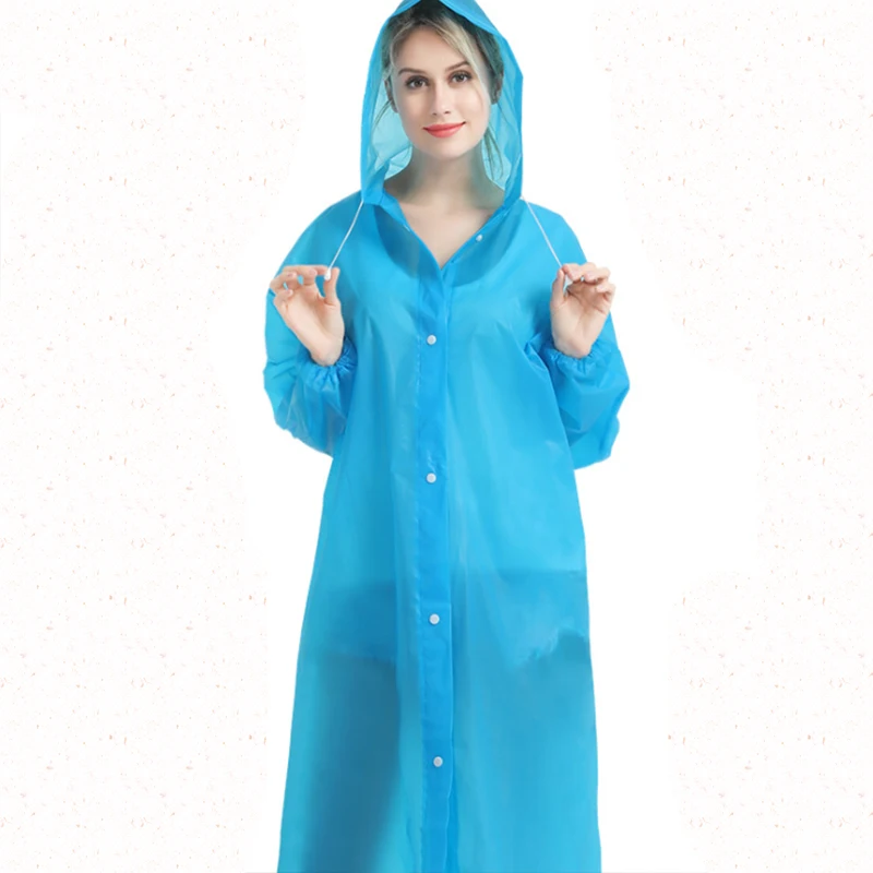 Дождевик из ЭВА для женщин и мужчин утепленный водонепроницаемый дождевик пончо