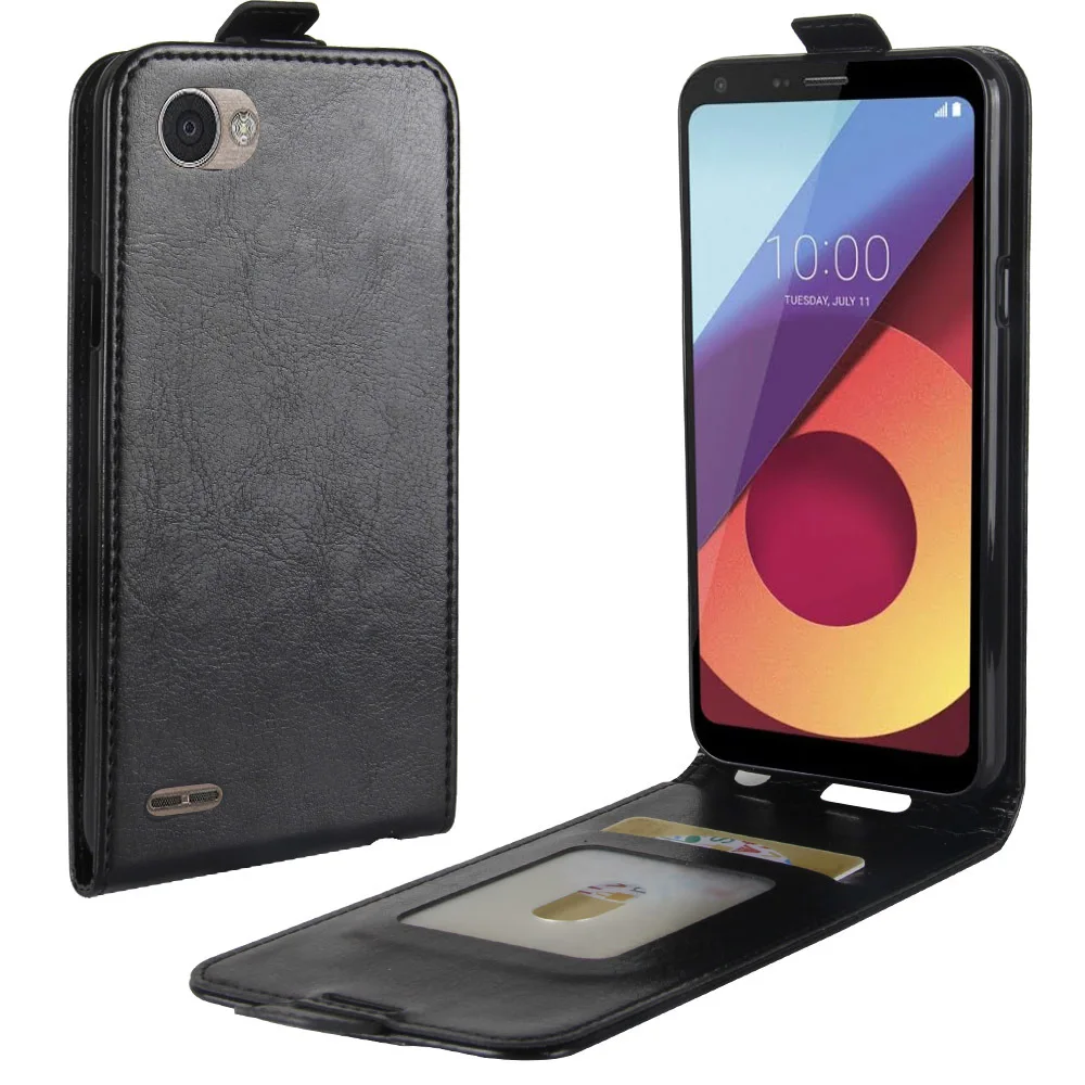 Телефонный чехол для LG Q6 Plus Q7 флип-чехол из искусственного силикона Q6plus кошелек