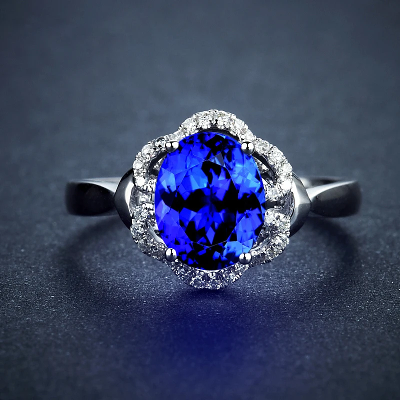 Натуральный Танзанит 18 К чистое золото 2019 новинка хит продаж топ кольцо Женское в