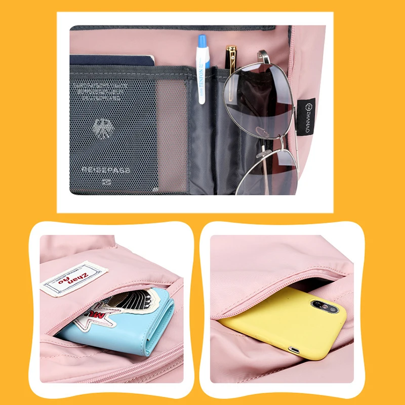 Double Shoulder Backpack for Female High School Students Schoolbag Campus Backpack Leisure Travel Bag 2021