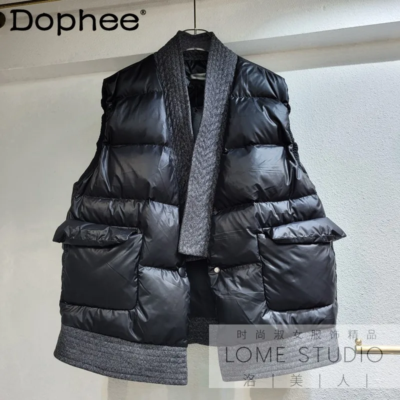 

Модный Цветной контрастный Приталенный жилет с V-образным вырезом на одной пуговице, женский жилет, верхняя одежда без рукавов с хлопковой п...