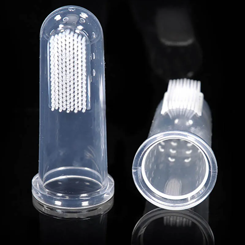 

Pet Supplies Silicone Soft Transparent Finger Toothbrush for Dog Cat Tartar Teeth Tool 1Pcs Oral Cleaning Care Pet Toothbrush