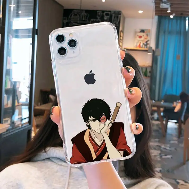 

Avatar the Last Airbender Phone Case Transparent for iPhone 6 7 8 11 12 s mini pro X XS XR MAX Plus cover funda shell