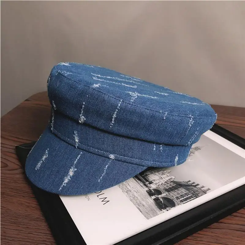 Новые Теплые осенние зимние женские головные уборы с плоским верхом модные