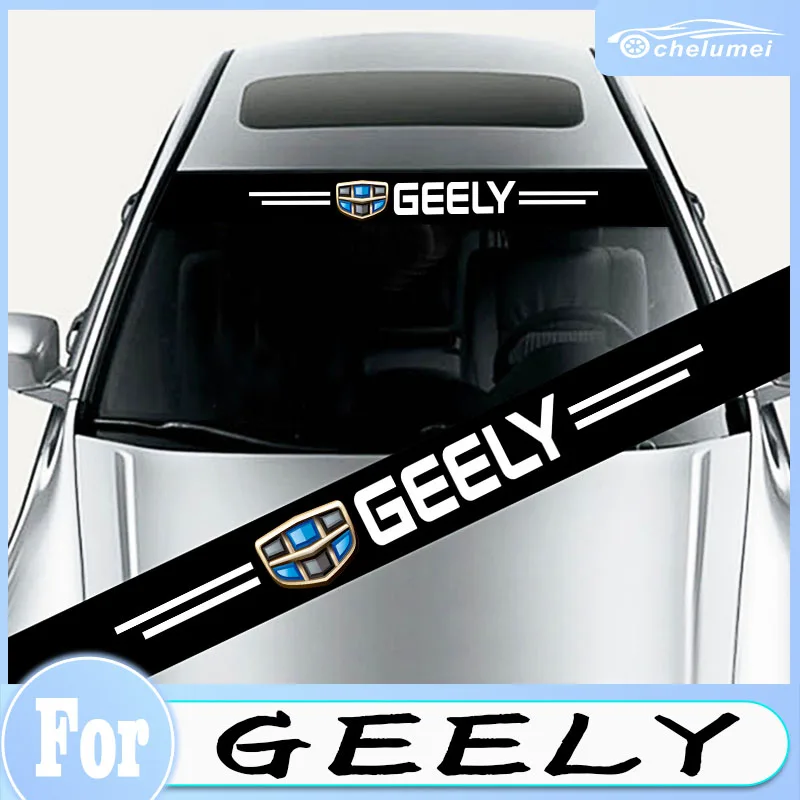 

For Geely Atlas Boyue Emgrand NL-3 Proton X70 Coolray CK Vision Car Front Rear Windshield Sticker Stereo Car Tuning Accessories
