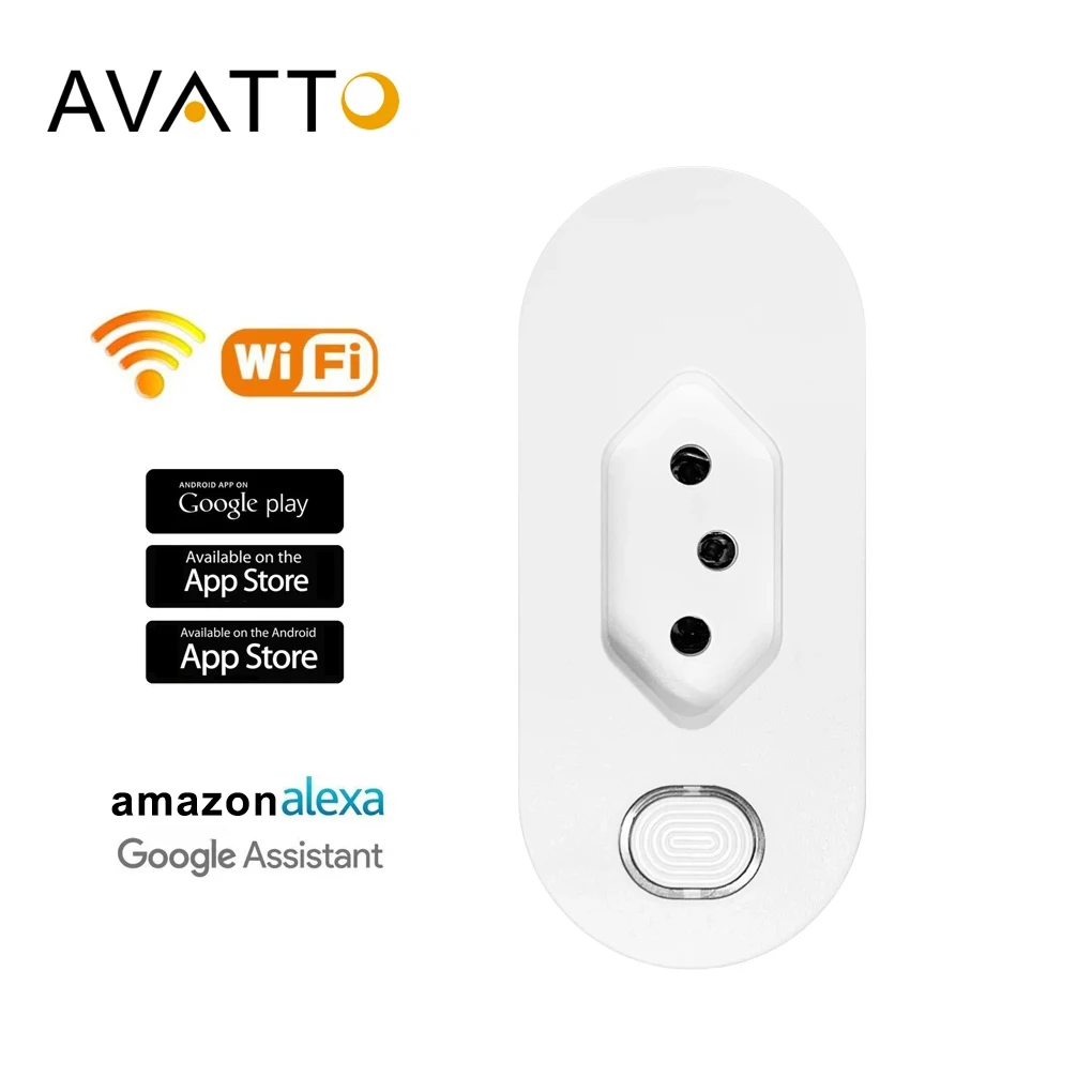 

The high quality Smart Power Socket WiFi Remote Control Power Outlet Voice Control Wireless Socket Brazil Plug with Alexa Voice