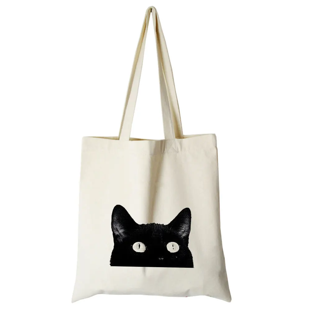 shopping bag 06 Происхождения милый кот серии Холст на заказ сумка индивидуальные Эко сумки на заказ хозяйственные сумки с логотипом - Цвет: shopping bag 06
