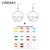 cremo drop earring for women gothique stainless steel interchangeable leather band jewelry collier femme 2022 mothers day gift