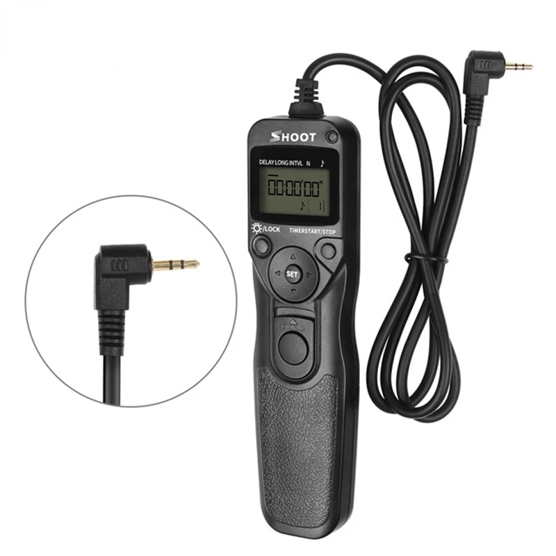 

RS-60E3 LCD Time Shutter Release Remote Control for Canon EOS 1300D 1200D 750D 650D 600D 700D 500D 350D 30D Rebel T4i SHOOT