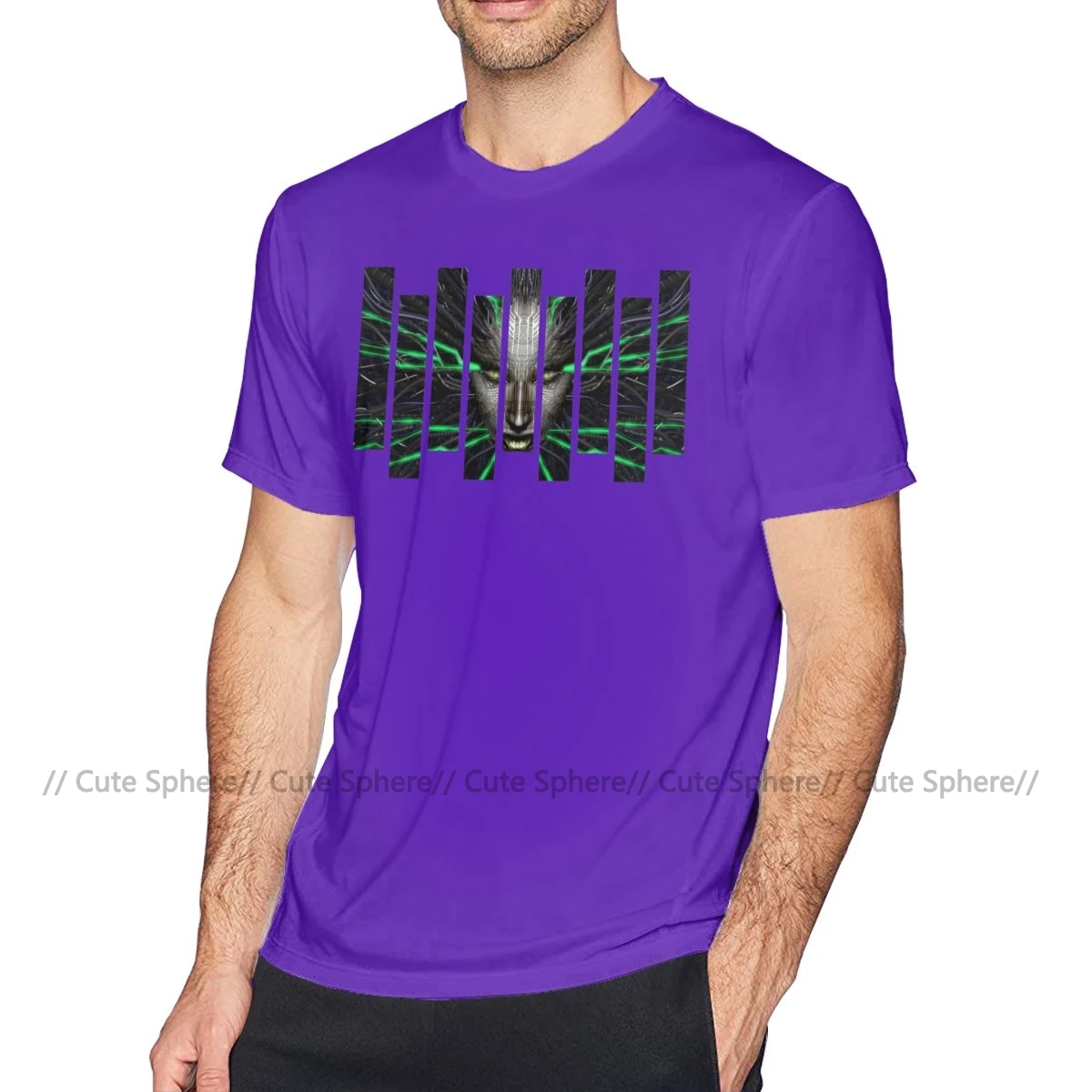 Футболка system Shock, футболка system Shock, футболка из 100 хлопка с коротким рукавом, модная футболка с графикой, большие размеры - Цвет: Purple