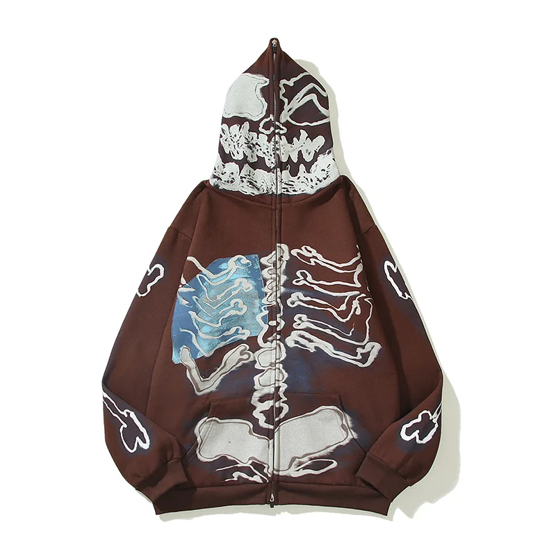 

New Luxury Skull Fragment Travis Scott Pullover Hoodies Hoody hooded Sweatshirts velvet Cotton Drake Thick Fleece Street #A306