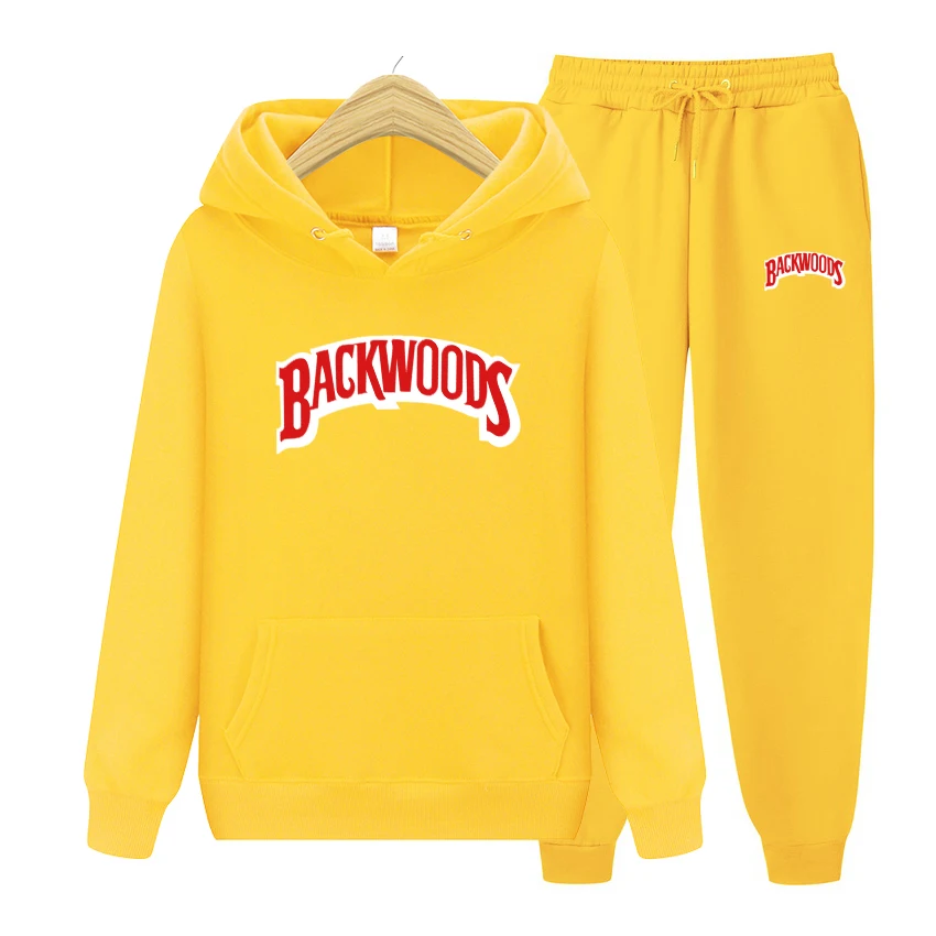 Мужской спортивный костюм с флисовой подкладкой черный капюшоном и штанами