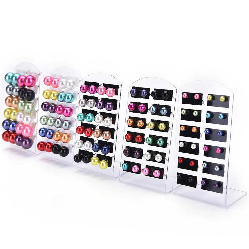 Жемчужные Двойные серьги-гвоздики Двухсторонние серьги для женщин двойные