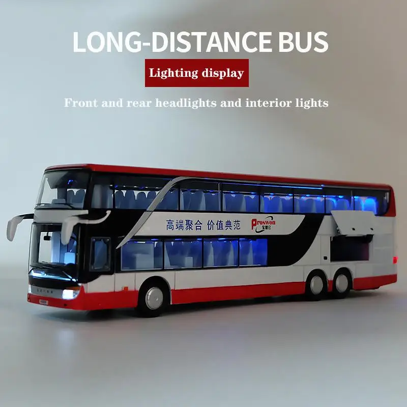 Масштаб 1:50 литой под давлением модель автобуса из сплава двухслойный